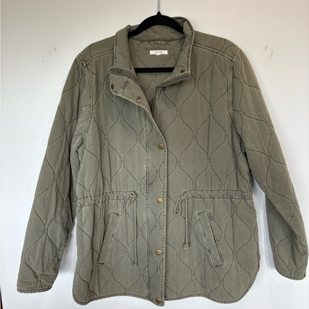 Maurices Quilted Utility Jacket in Sage